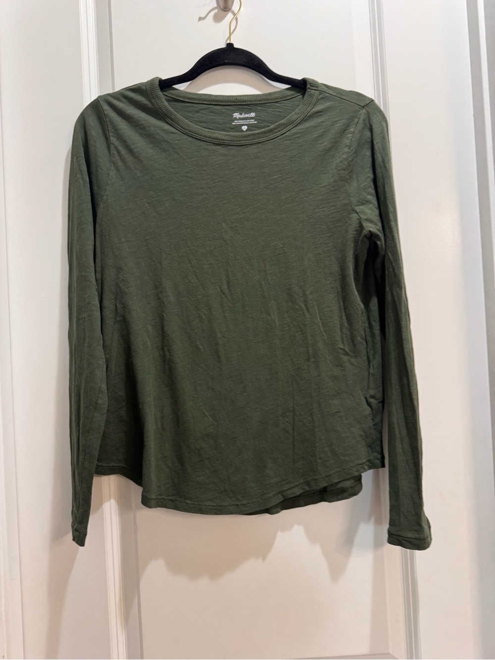 Madewell Luden Green Long Sleeve Round Neck Tee Med ArmpitTo Armpit18” Length25”